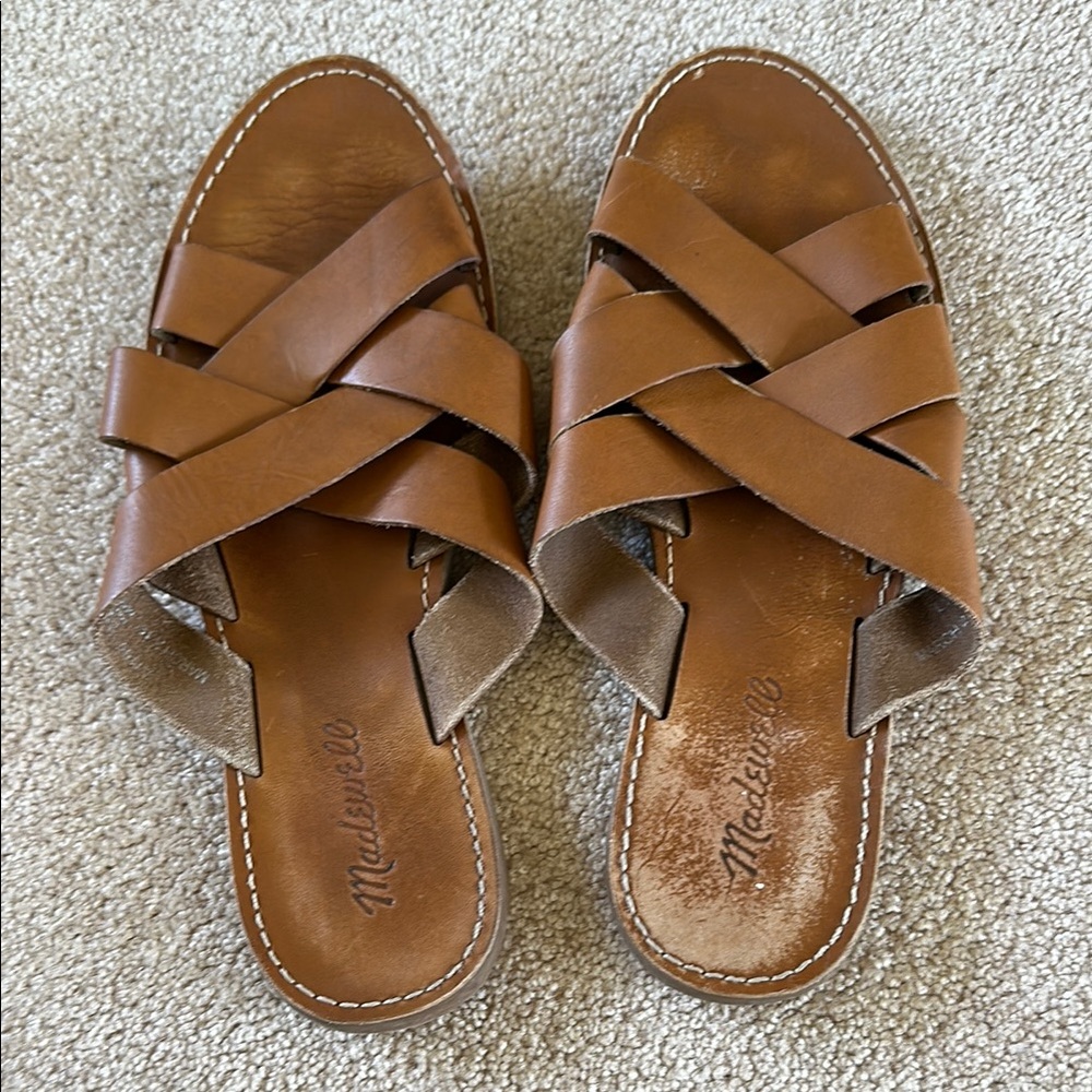 Madewell Women's Brown Leather Sandals size 8.5